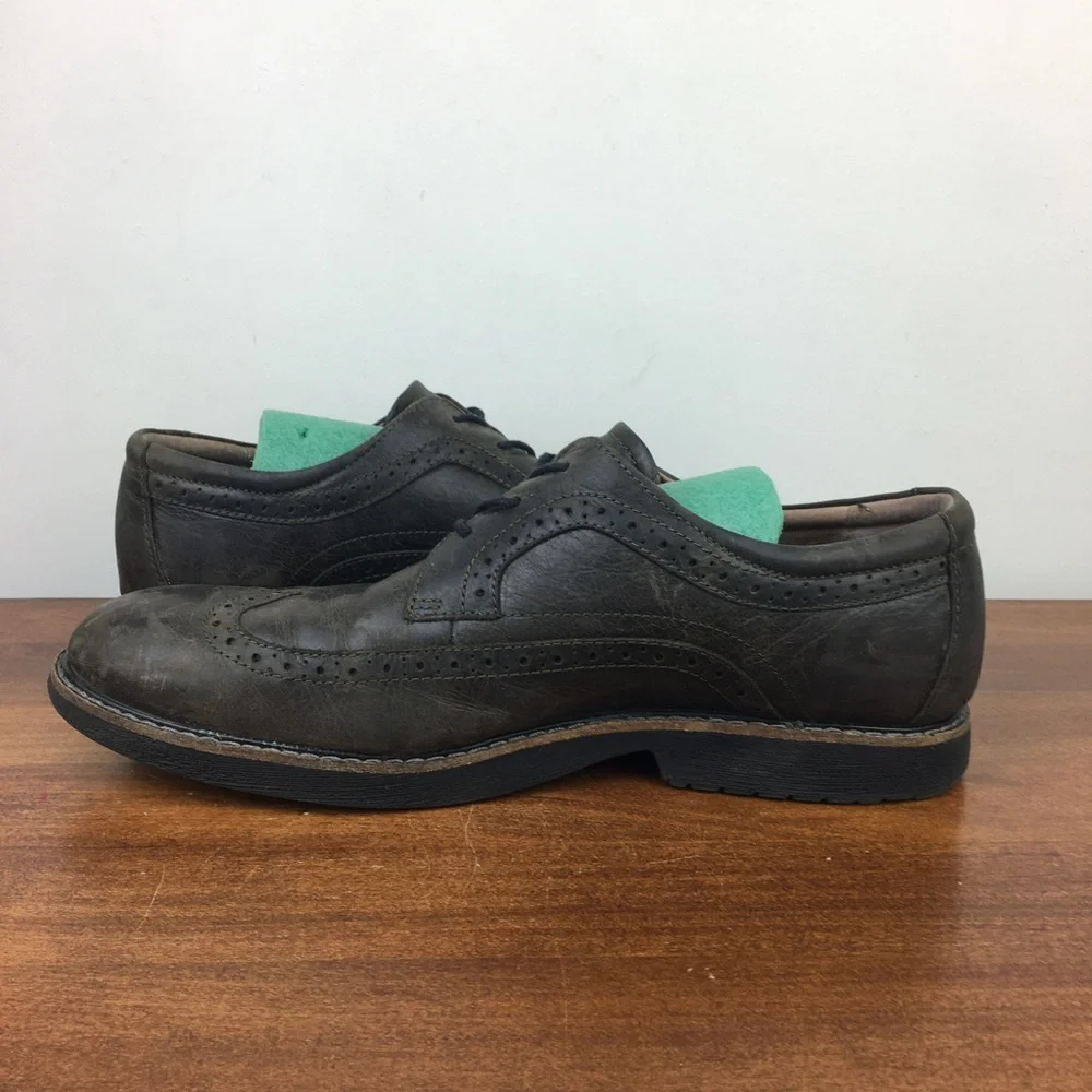 Bostonian Commonwealth Niles Brown Leather Oxford Shoes Men's Size 9.5N Abeo.